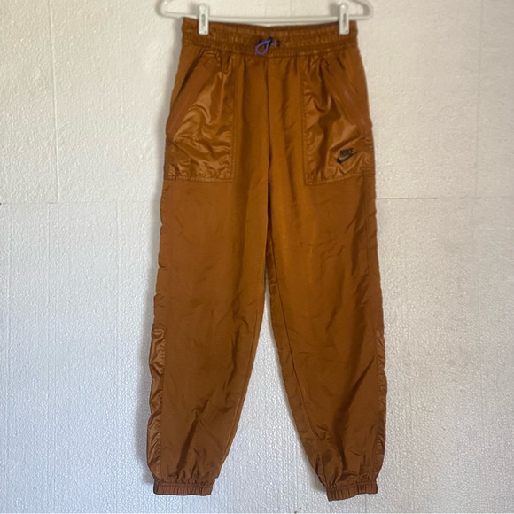 Nike Rebel Cargo Pants Women’s Small Burnt Sienna Jogger Sweatpants Drawstring - Picture 5 of 13